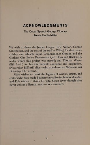 Batman and philosophy