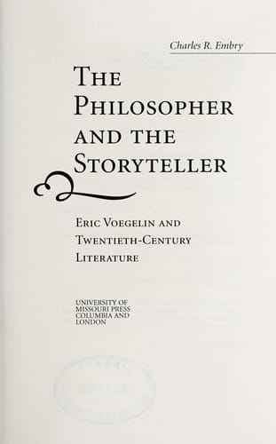 The philosopher and the storyteller