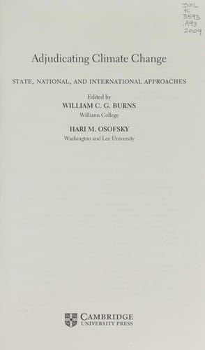 Adjudicating climate change
