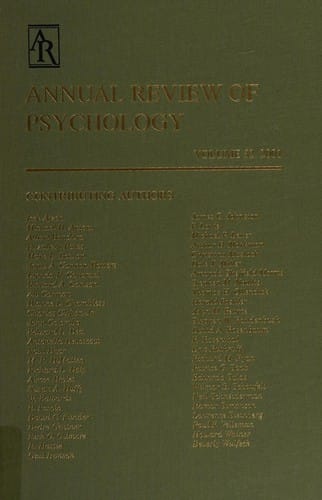 Annual review of psychology