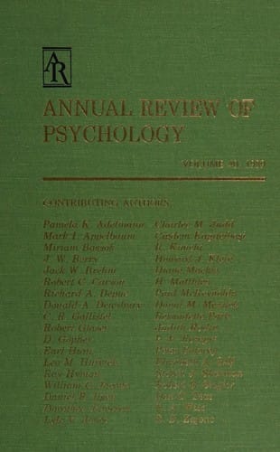 Annual review of psychology
