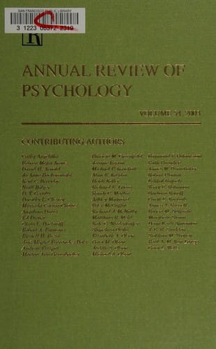 Annual review of psychology