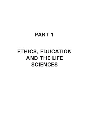 Education and ethics in the life sciences