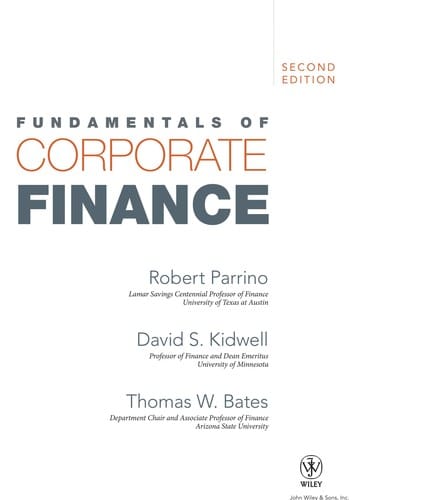 Fundamentals of corporate finance