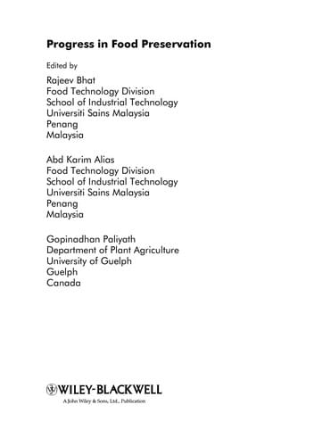 Progress in food preservation