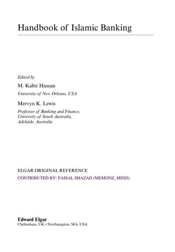 The handbook of Islamic banking