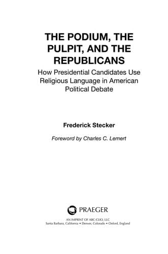 The podium, the pulpit, and the Republicans