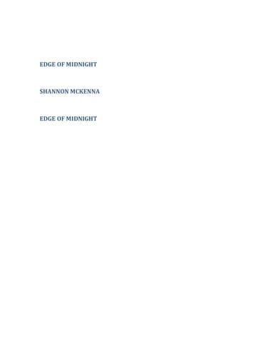 Edge of midnight