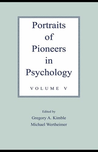 Portraits of pioneers in psychology