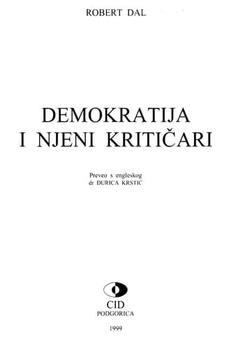 Demokratija i njeni kritic ari
