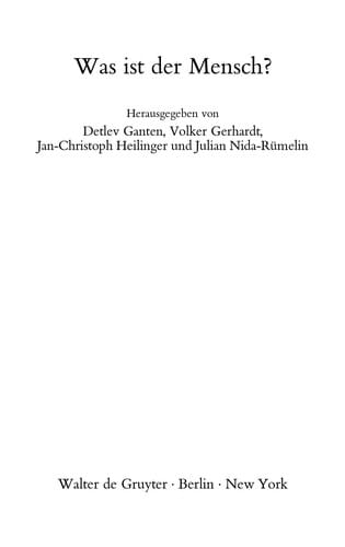 Was ist der Mensch?