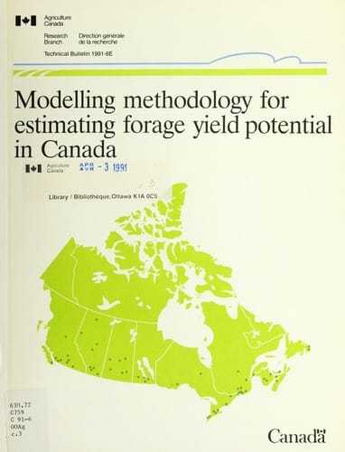 Modelling methodology for estimating forage yield potential in Canada