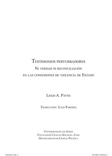 Testimonios perturbadores