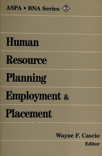 Human resource planning, employment & placement