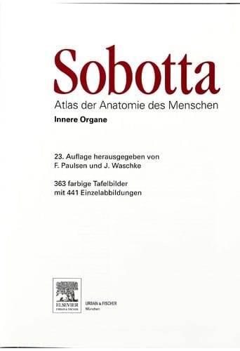 Sobotta Atlas der Anatomie des Menschen