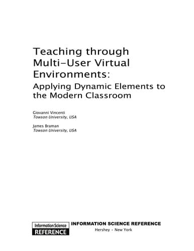 Teaching through multi-user virtual environments