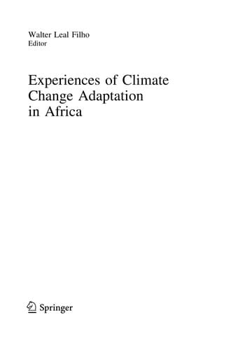 Experiences of Climate Change Adaptation in Africa
