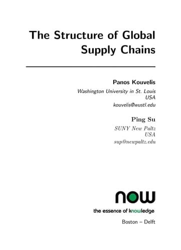 The structure of global supply chains