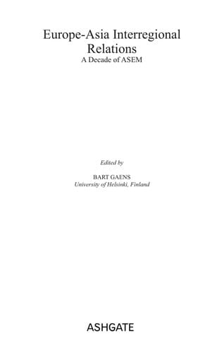 Europe-Asia interregional relations