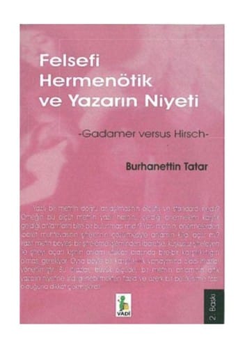 Felsefi  hermeno tik ve yazar♯łn niyeti