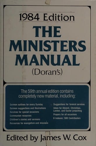 The ministers manual (Doran's)