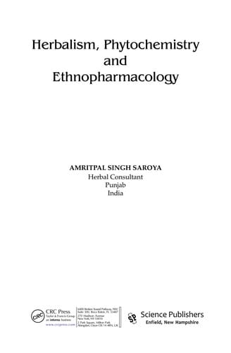 Herbalism, phytochemistry, and ethnopharmacology