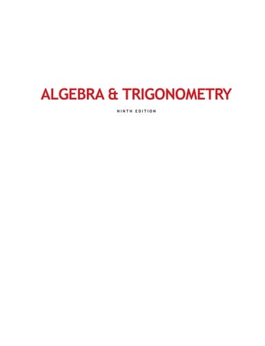 Algebra & trigonometry