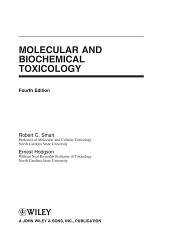 Molecular and biochemical toxicology