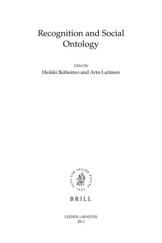 Recognition and social ontology
