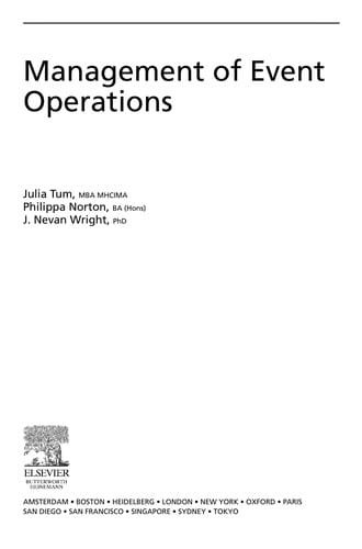 Management of Event Operations