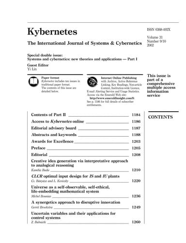 Systems and cybernetics