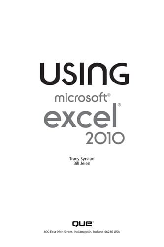 Using Microsoft Excel 2010