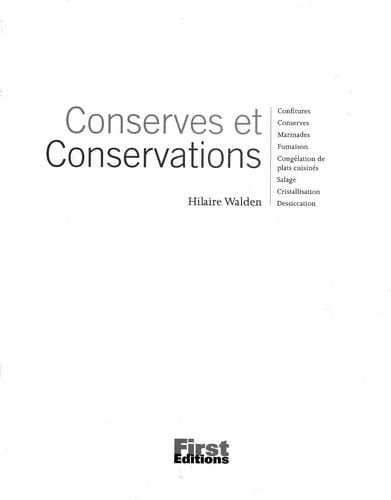 Conserves et conservations