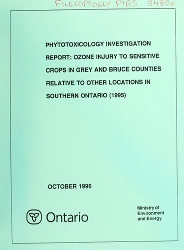 Assessment of crop losses from ozone using biomonitor plants and risk estimates by experts