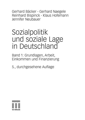 Sozialpolitik Und Soziale Lage in Deutschland
