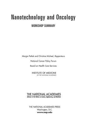 Nanotechnology and oncology