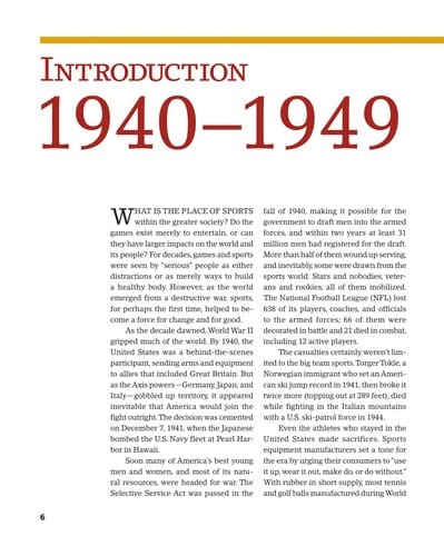 Sports in America, 1940-1949
