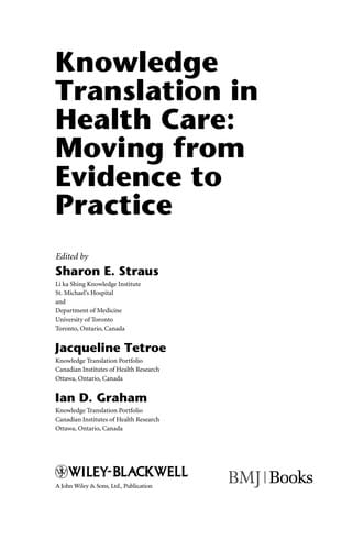 Knowledge translation in health care