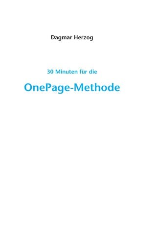 30 Minuten fu r die OnePage-Methode