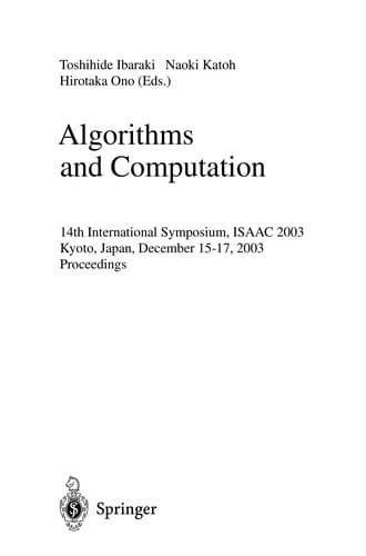 Algorithms and computation