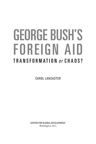 George Bush's foreign aid
