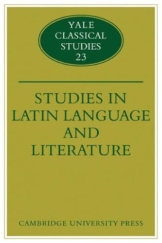 Studies in Latin language and literature
