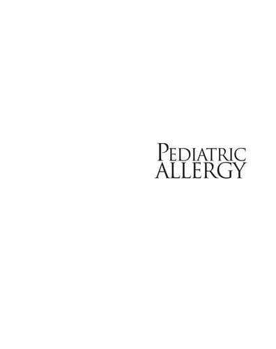 Pediatric allergy