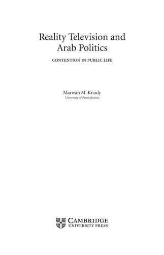 Reality television and Arab politics