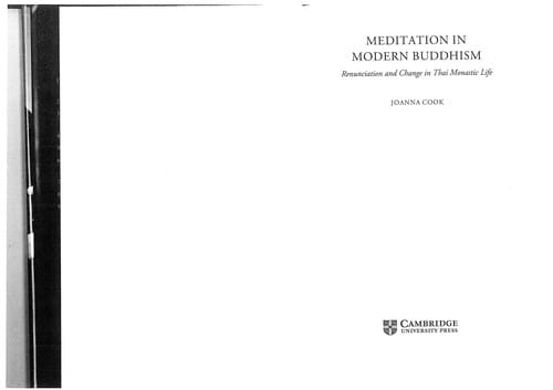 Meditation in modern Buddhism