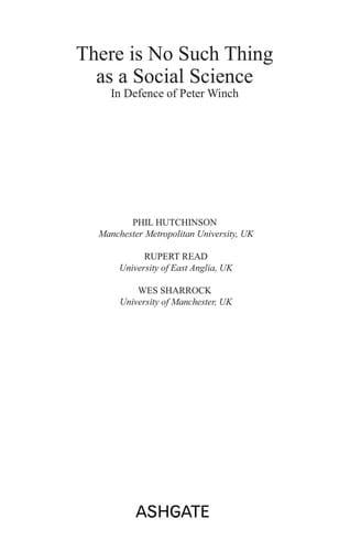 There is no such thing as a social science