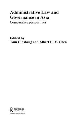 Administrative law and governance in Asia