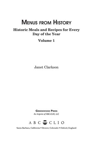 Menus from history