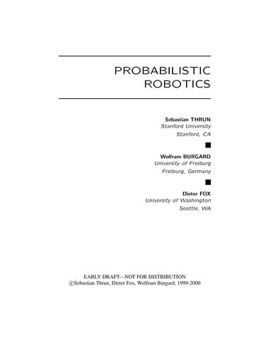 Probabilistic robotics