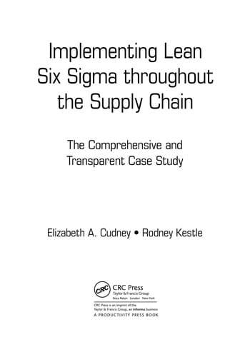 Implementing lean six sigma throughout the supply chain